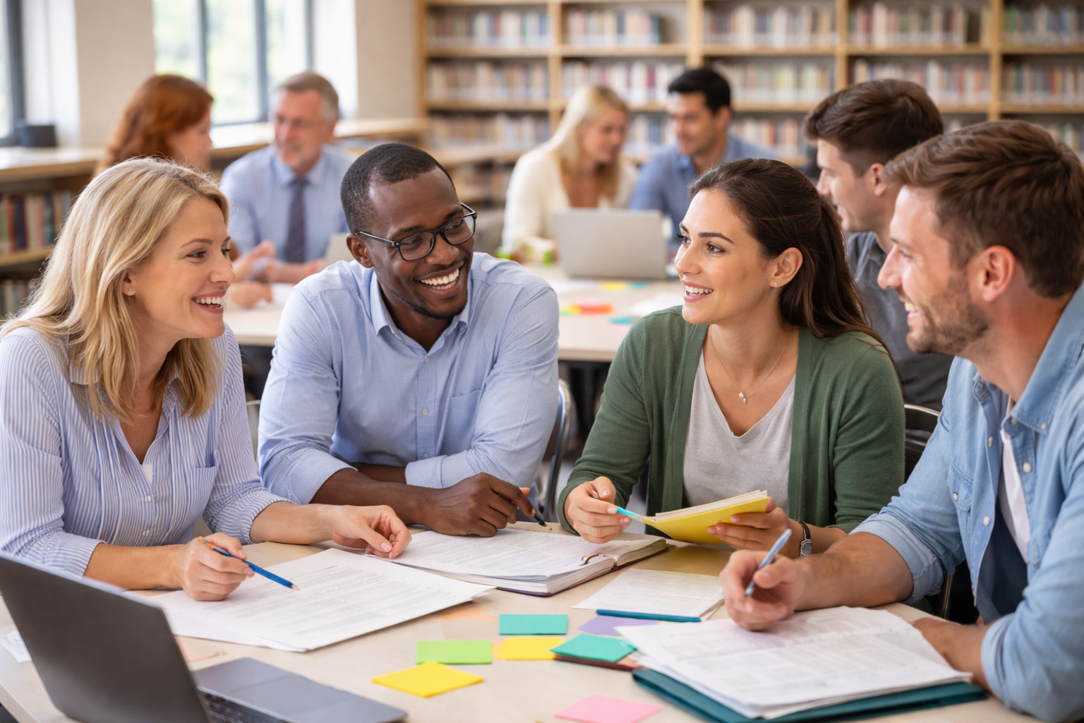 CPD in a schools - Teachers working together graphic